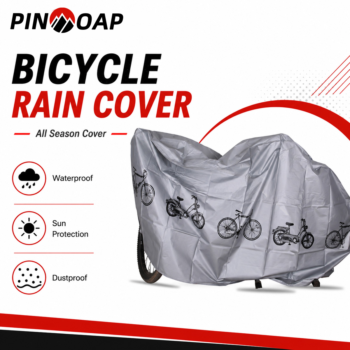 Cycling Gear Duffle - Универсальный чехол для велосипеда PINMOAP: водонепроницаемый,